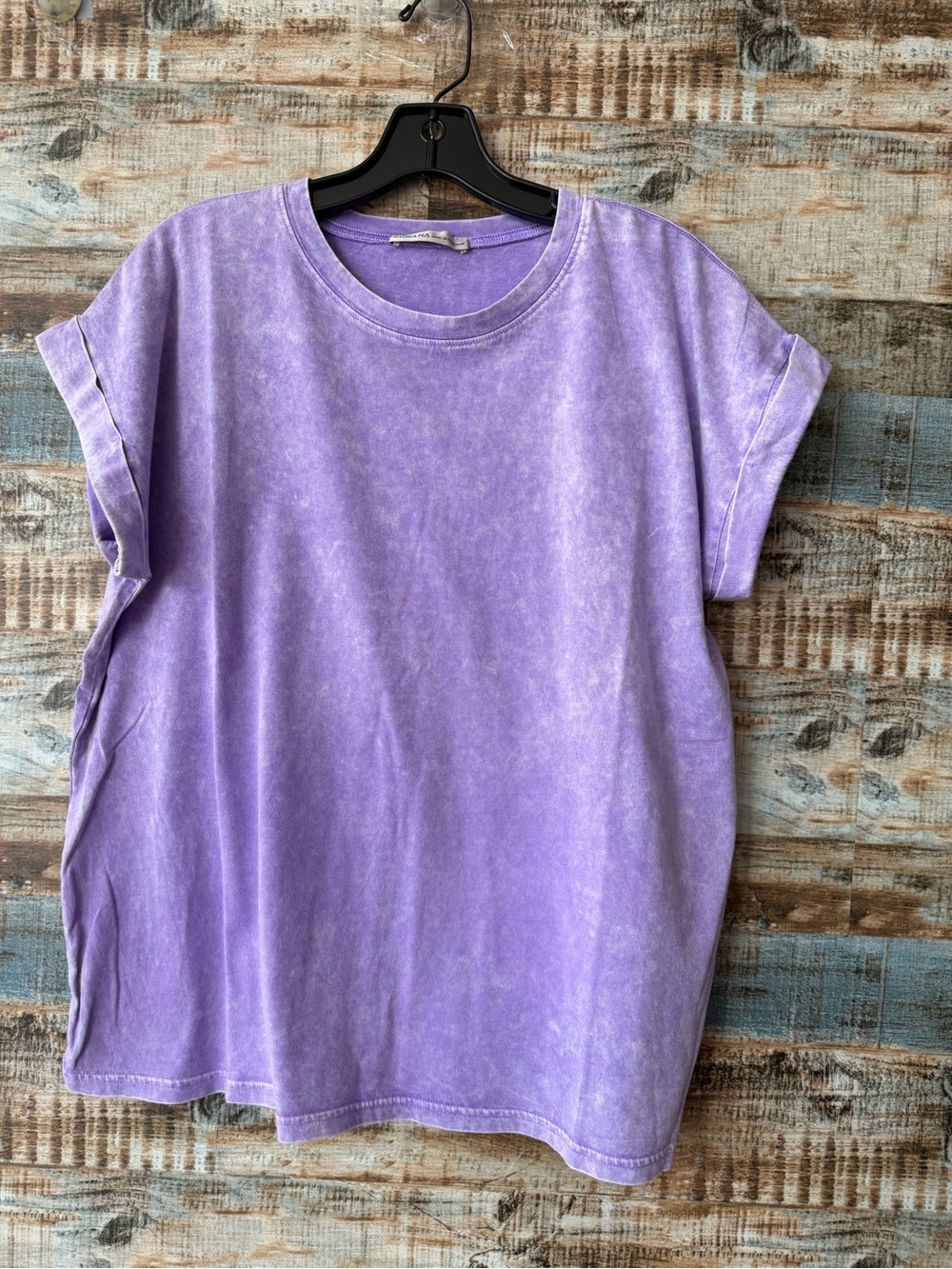 Zenana Washed Lavender Crewneck Tee - Women